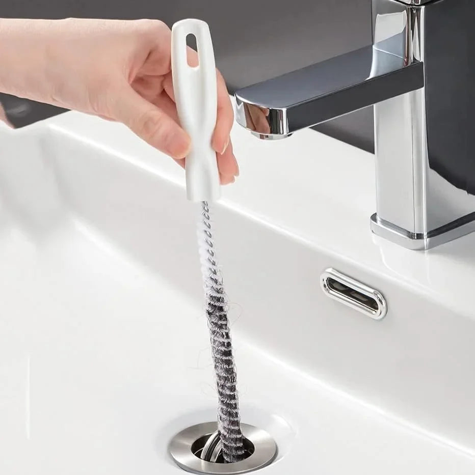 Flexible Pipe Dredging Brush for Bathroom & Kitchen Sink – Hair & Debris Cleaner