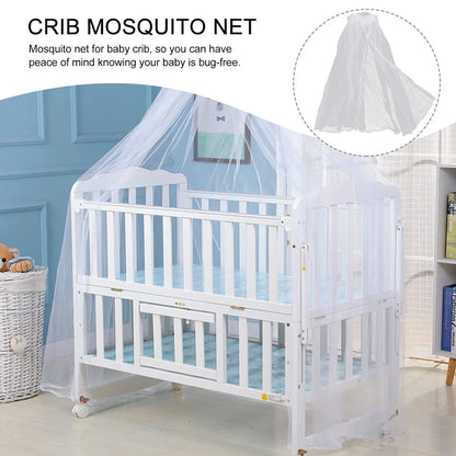 Baby Crib Mosquito Net Dome Foldable Mesh Netting Breathable Protective Net for Infant Bed Nursery Crib Canopy