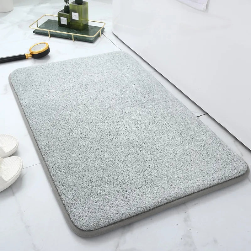 Simple Absorbent Door Mat – Soft Non-Slip Bathroom Entry Rug