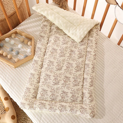 Double-Sided Baby Crib Mattress Pad – Thick Cotton Toddler Bed Cushion for Cradle & Stroller