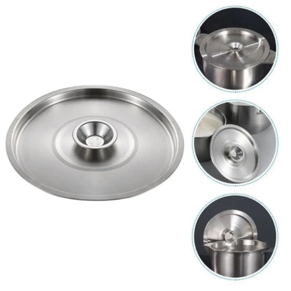 Universal 20-40cm Stainless Steel Pot Lids Universal Cookware Lid Reusable Frying PanMetal Lid Bowl Cover Restaurant Kitchenware