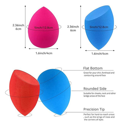 1 Pcs Makeup Sponge Set for Foundation Bulk Latex Free Reusable Beauty Sponge Blender Cosmetic Applicator For Powder Cream and Liquid Super Soft Concealer