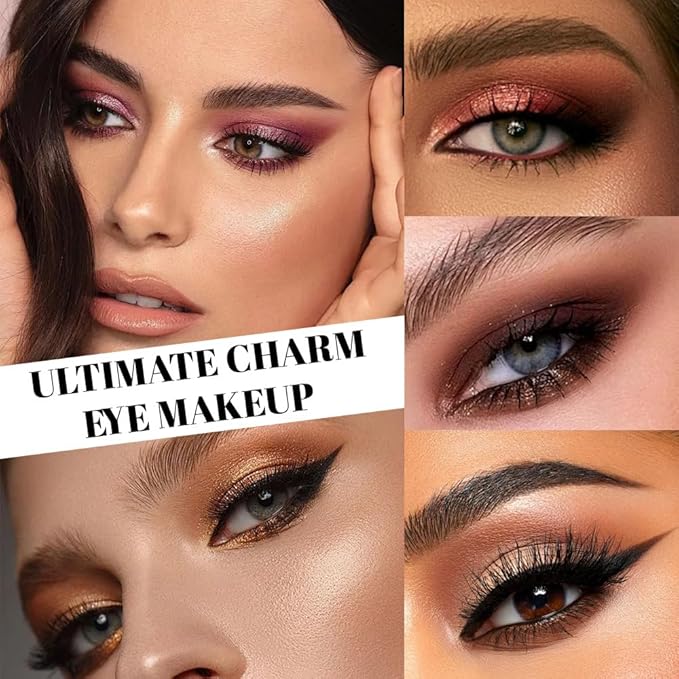 12 Colors Eyeshadow Palette - Nude Brown & Shimmer