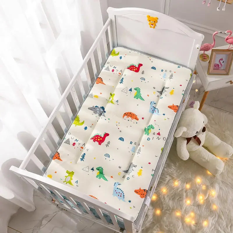 Thick Cotton Crib Mattress Pad – 120x60cm Baby Bed Cushion with Double-Sided Design