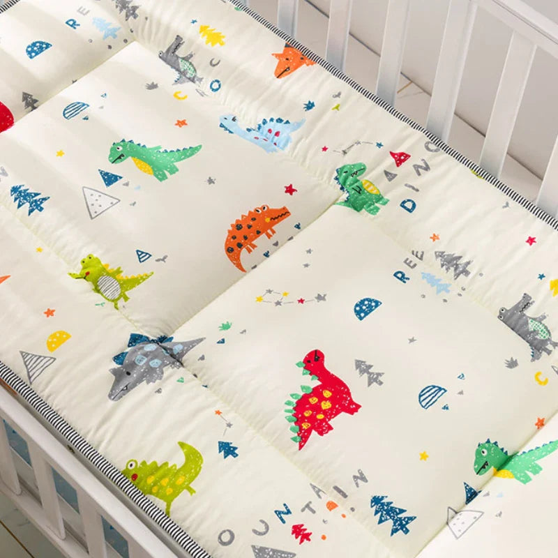 Thick Cotton Crib Mattress Pad – 120x60cm Baby Bed Cushion with Double-Sided Design