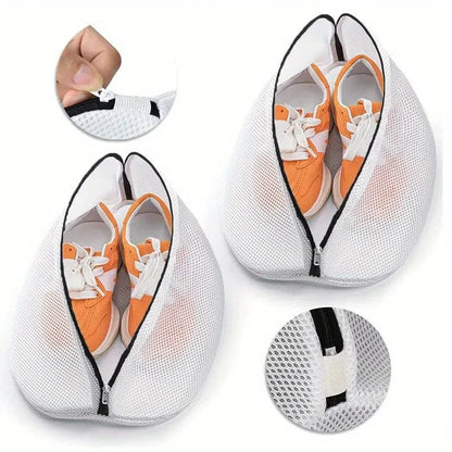 Mesh Shoe Laundry Bag – Zippered Washing Bag for Shoes, Travel & Clothing Protection