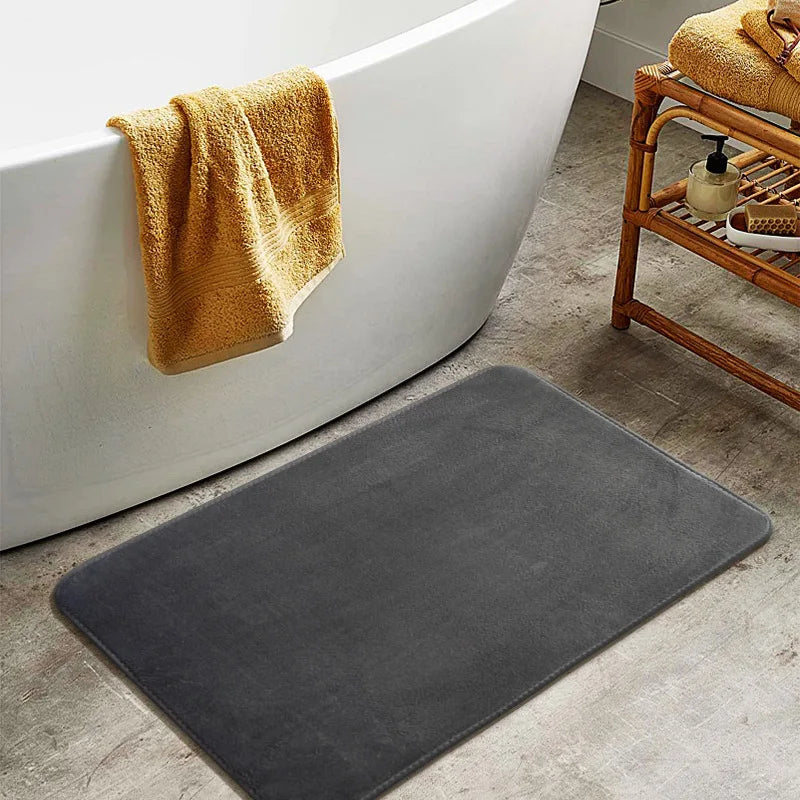 Simple Absorbent Door Mat – Soft Non-Slip Bathroom Entry Rug