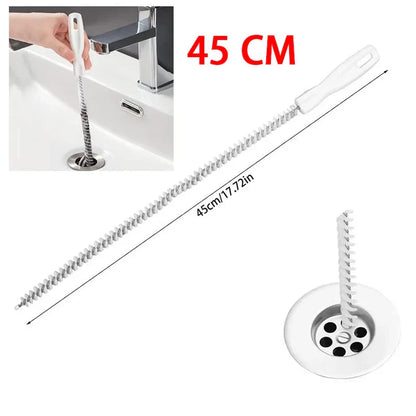 Flexible Pipe Dredging Brush for Bathroom & Kitchen Sink – Hair & Debris Cleaner